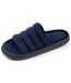 Isotoner Chaussons Mules ouvertes homme velours ultra doux, semelle bloup xtra confort, bout ouvert respirant-1