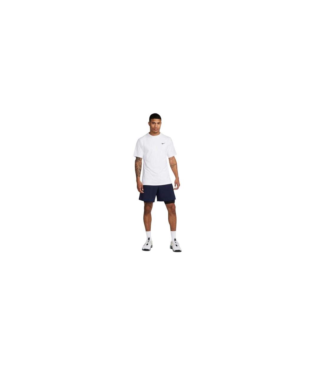 T-shirt Manches Courtes Motif/style Swoosh Hyverse Homme Blanc Nike-1