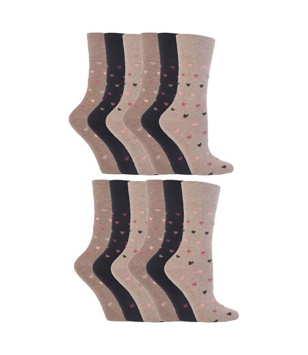 12 Pairs Ladies Cotton Rich Everyday Socks Gentle Grip Soft Top Comfort Socks