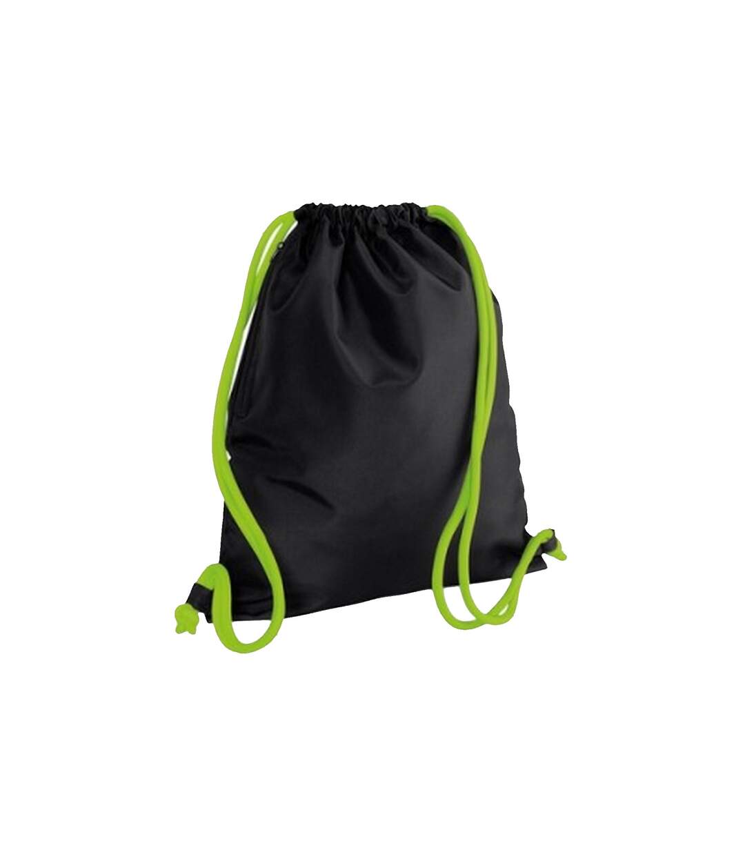 Icon Sac De Gym À Cordon Taille Unique Noir Vert Citron Bagbase-1