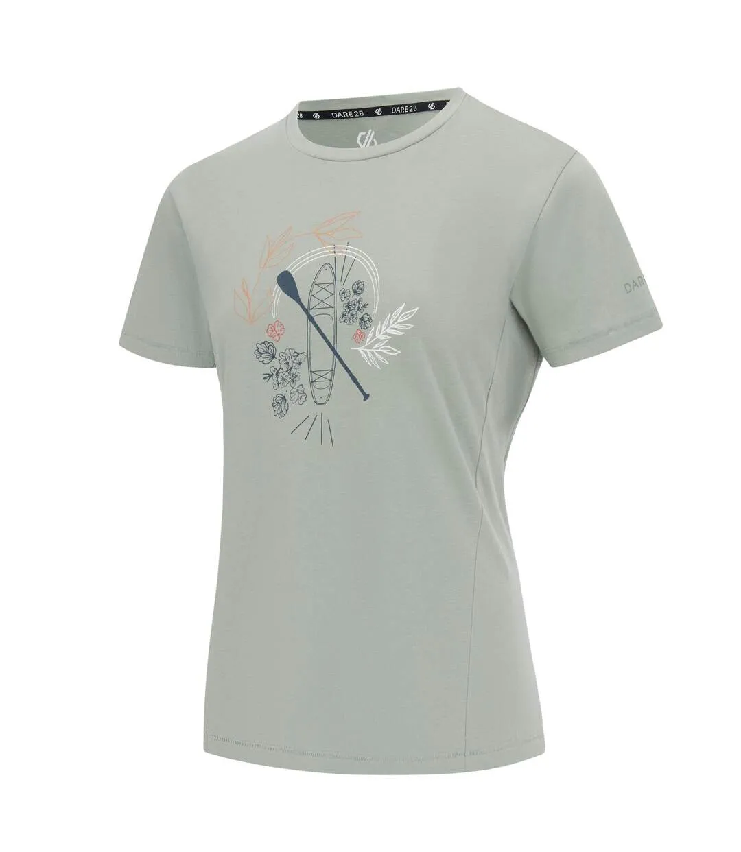 Womens/ladies Tranquility Iii Boat T-shirt Glacier Green Dare 2B-4