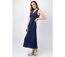 Robe longue coupe droite SERAPHINE bleu marine Coton Du Monde-3