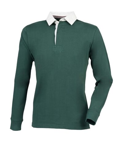 Front Row Mens Premium Long Sleeve Rugby Shirt/Top (Bottle) - UTRW4169