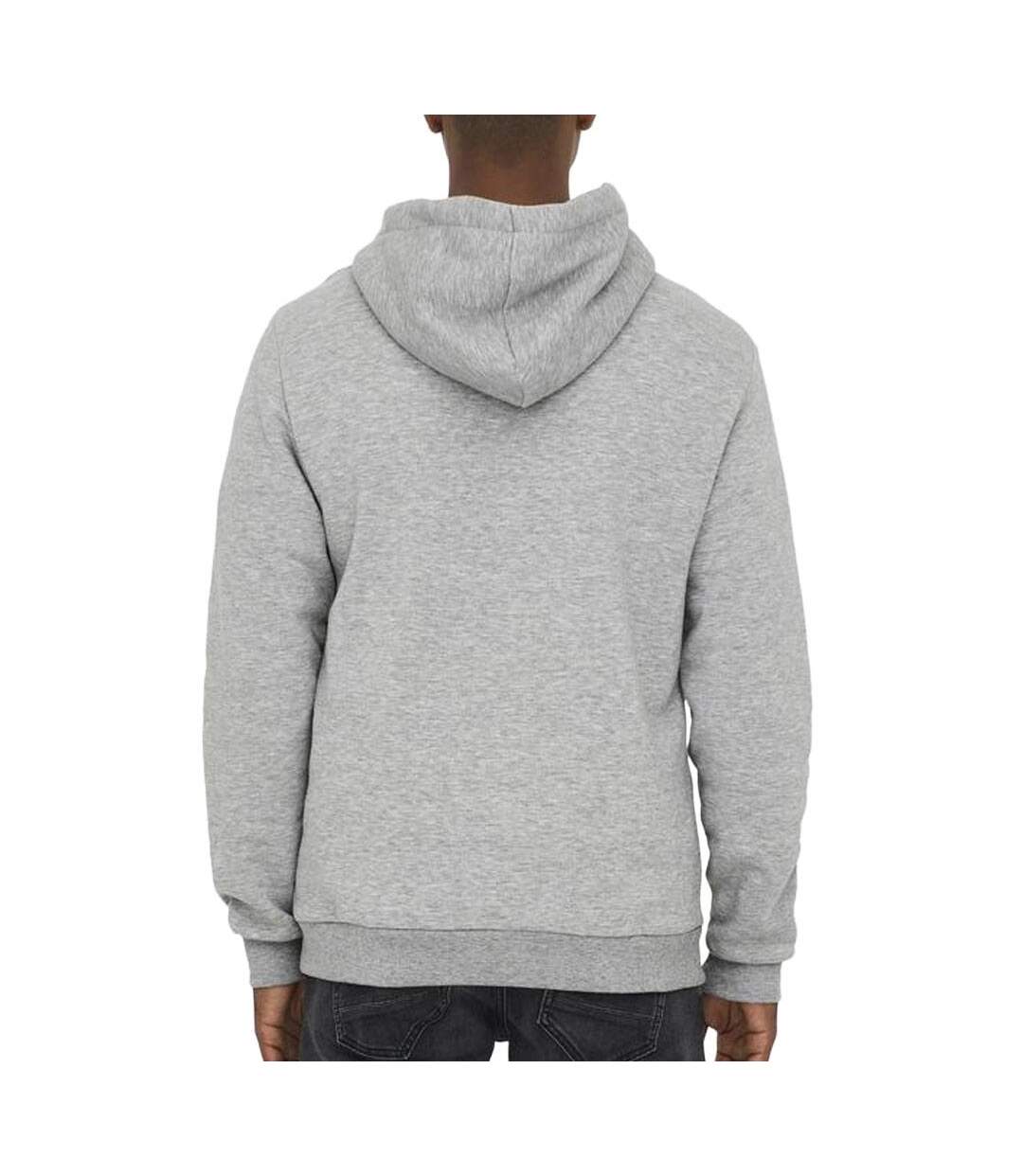 Sweat à capuche gris homme only & sons ceres-2