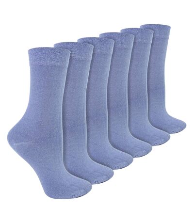 Lot de 6 paires de chaussettes en mélange de bambou et de laine pour femme