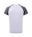 Mens contrast sleeve performance t-shirt white/black melange TriDri