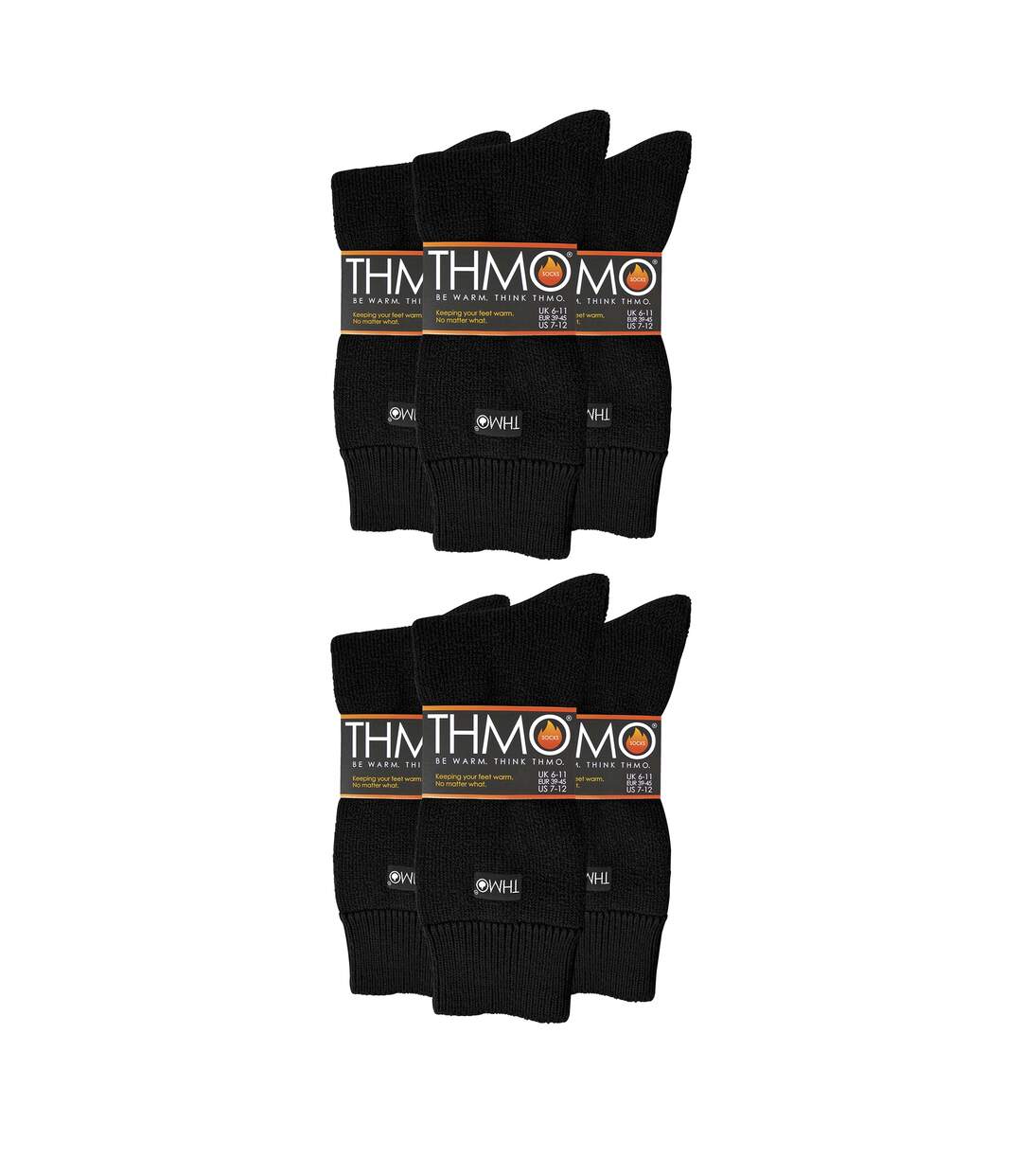 6 Pairs Mens Thermal Indoor Slipper Socks with Grips-2