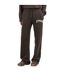 Womens/ladies Fleece Wide Leg Sweatpants Brown Couture-3