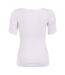 Krisp Womens/Ladies Ruched Short Sleeve Jersey Top (White) - UTKP174-2