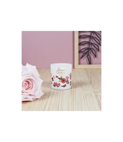 Coffret 2 Bougies Parfumées Maman Chérie 8cm Rose