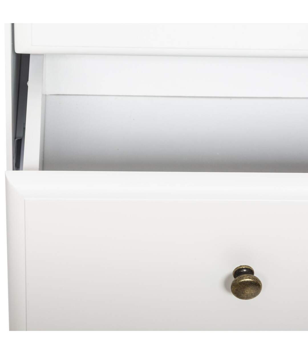 Commode effet bois Solen - L. 80 x H. 85 cm - Blanc-4