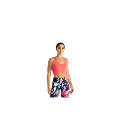 Womens/ladies Dont Sweat It Ii Sports Bra Peach Bloom Dare 2B