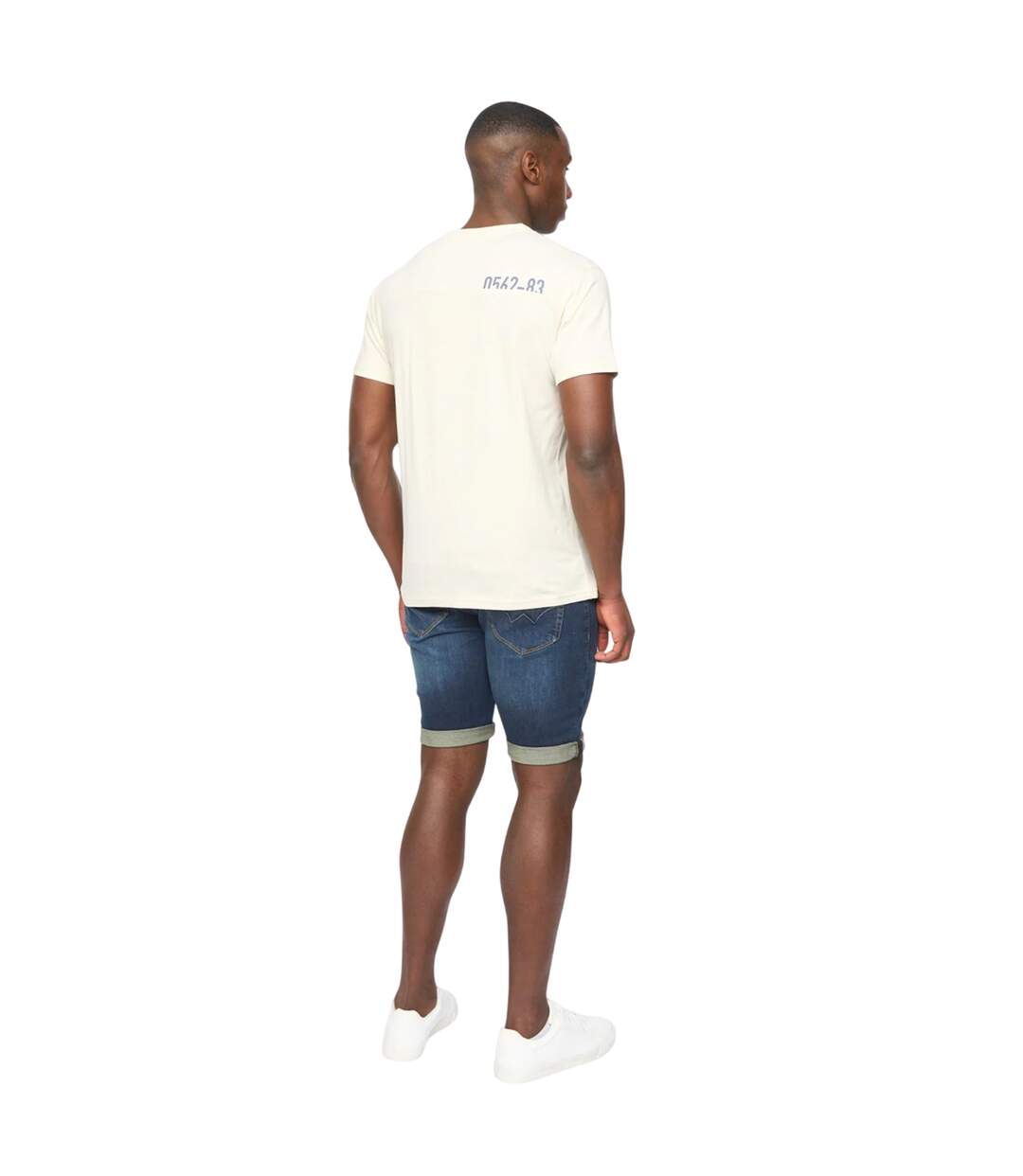 T-shirt seamtext homme blanc cassé Duck and Cover-4