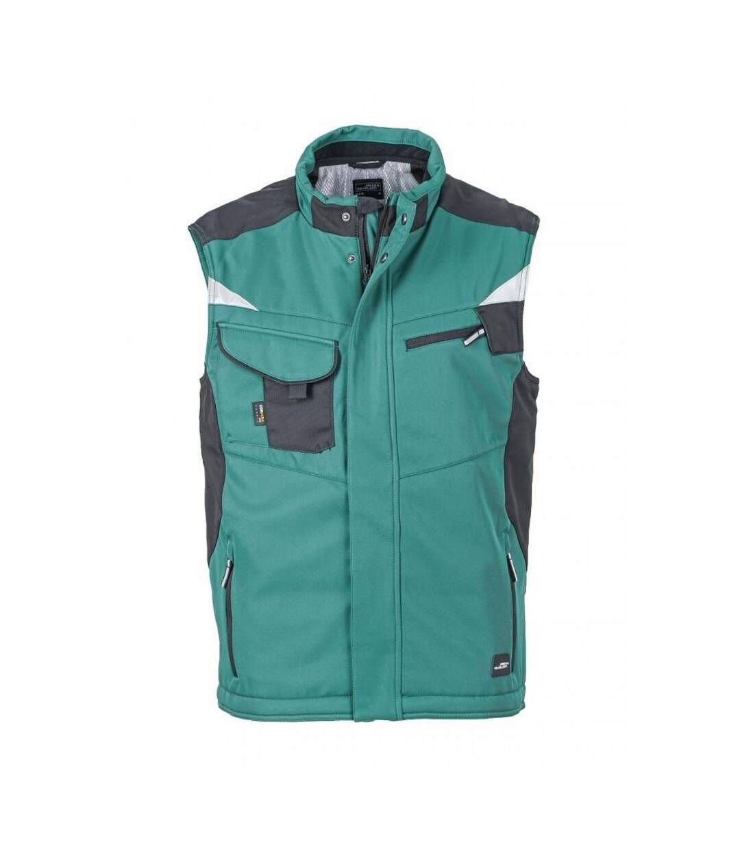Veste Sans Manches Craftsmen Adulte Vert Foncé Noir James And Nicholson-1