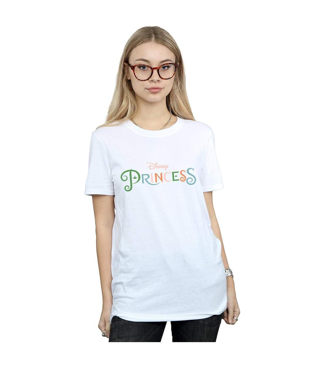 Disney Princess - T-shirt COLOUR LOGO - Femme (Blanc) - UTBI42746-2