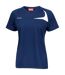 Spiro Womens/Ladies Sports Dash Performance Training T-Shirt (Navy/White) - UTRW1475