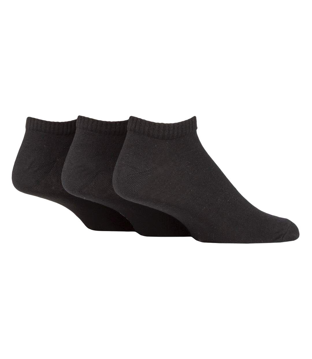 3 Pack Mens Plain Sports Trainer Socks - Comfortable Everyday Ankle Socks-1