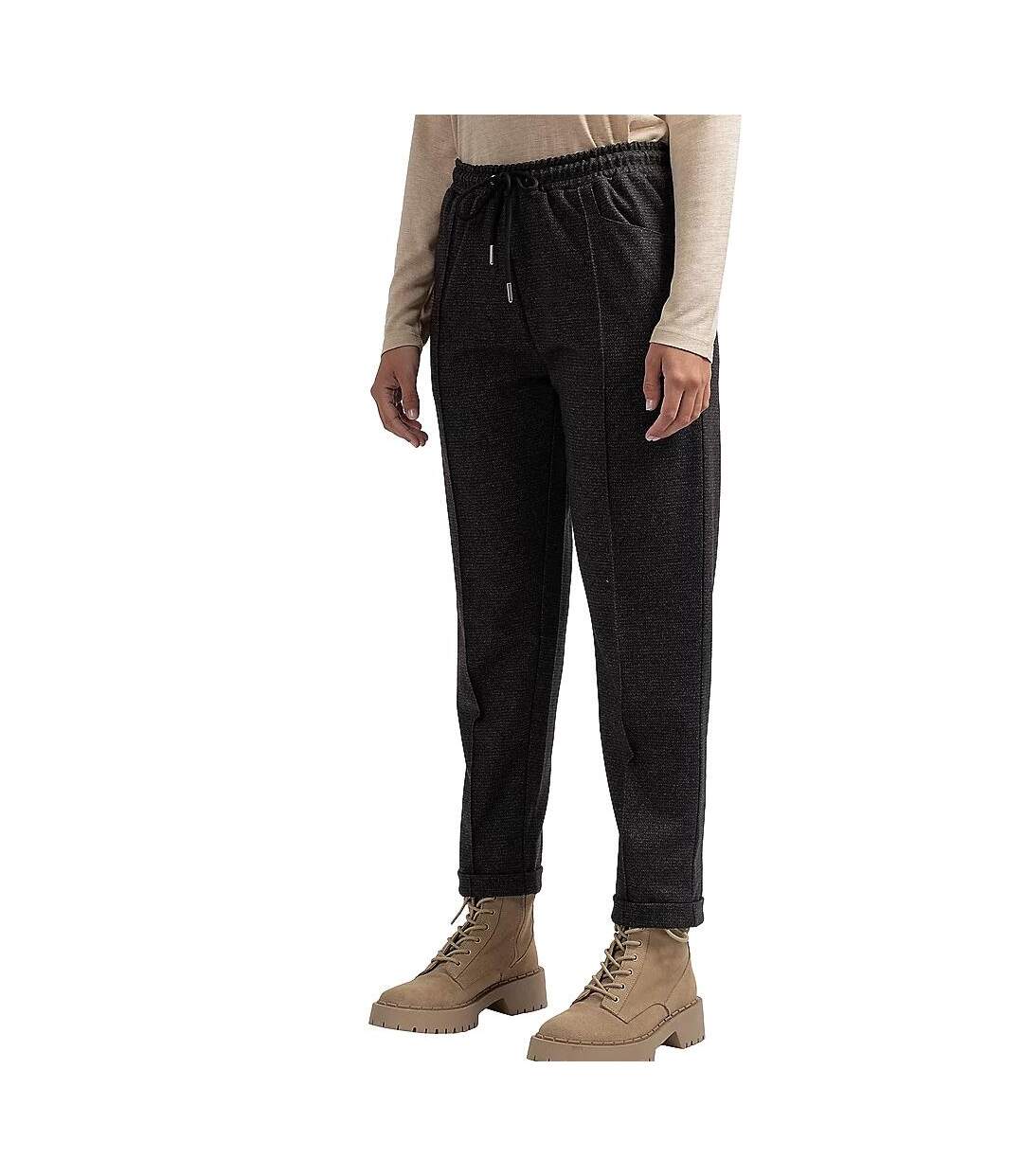 Pantalon fluide noir femme sun valley vicente-1