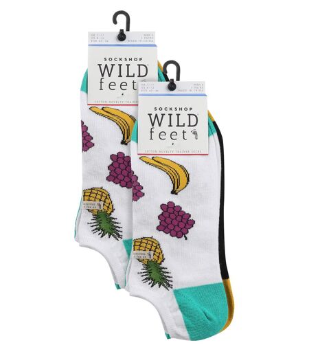 Wildfeet - 6 Pack Mens Novelty Trainer Socks