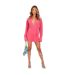 Robe Courte Motif/style Ruché Femme Rose Missy Empire-4