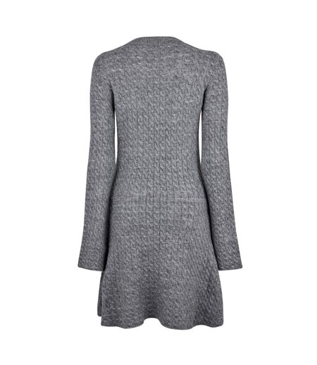 Robe Pull Motif/style Maille Torsadée Femme Charbon Chiné Jack Wills