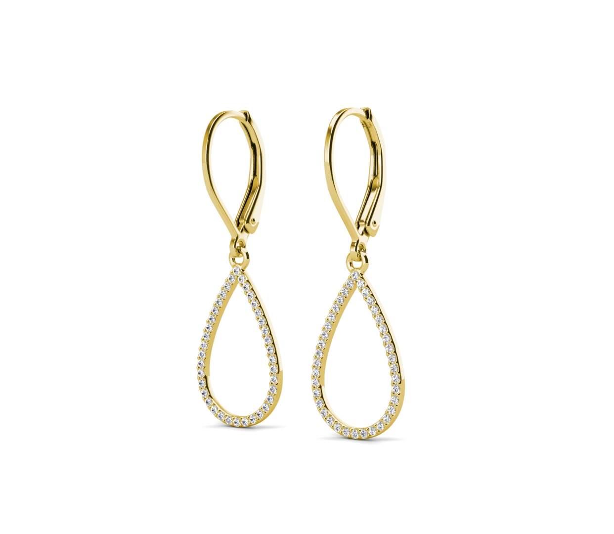 Boucles d'oreilles Laelia Dangling Hoop, Cristal d'Autriche-3