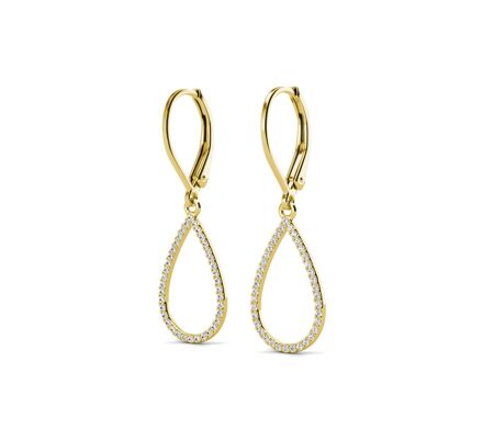Boucles d'oreilles Laelia Dangling Hoop, Cristal d'Autriche