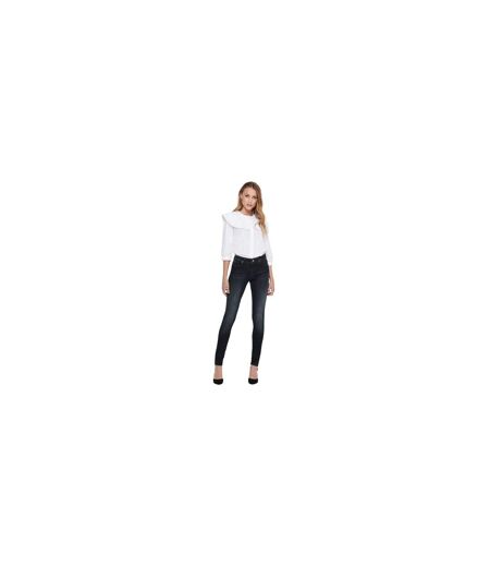 Womens/ladies 5 Pockets Skinny Jeans Black Denim Only