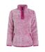Womens/ladies madi cosy quarter zip fleece top dark raspberry Weird Fish-1