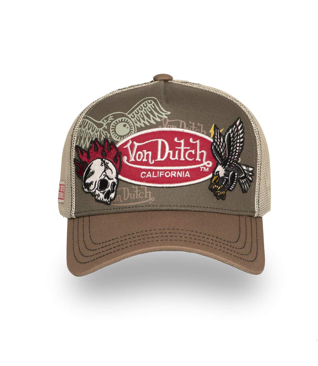Casquette trucker avec filet adulte print devant Patches Vondutch-2