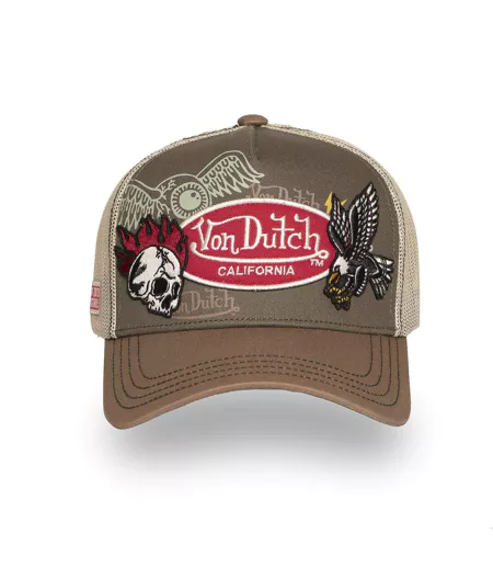 Casquette trucker avec filet adulte print devant Patches Vondutch