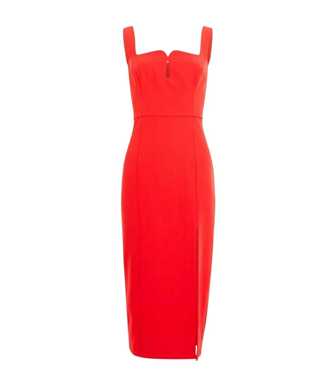 Womens/ladies Echo Crepe Square Neck Bodycon Dress True Red French Connection-2