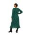 Dorothy Perkins Womens/Ladies Animal Print Chiffon V Neck Midaxi Dress (Green) - UTDP4026