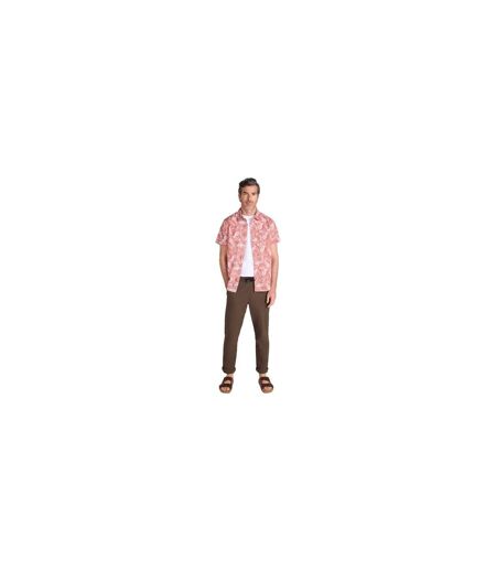 Chemise Manches Courtes Motif/style Feuilles Tropical Homme Rouille Mountain Warehouse
