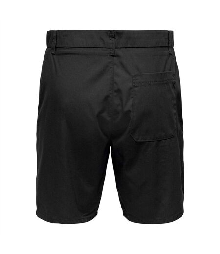 Mens Chino Shorts Jet Black Only And Sons
