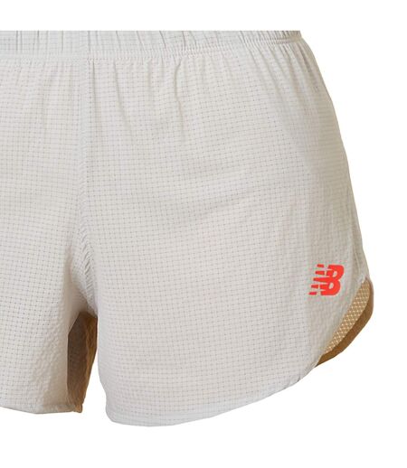 Short De Course Race Day Femme Gris Rouge New Balance