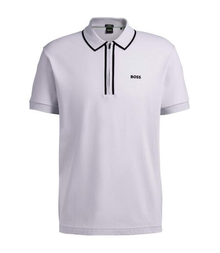 Polo Manches Courtes Homme Gris Clair Boss