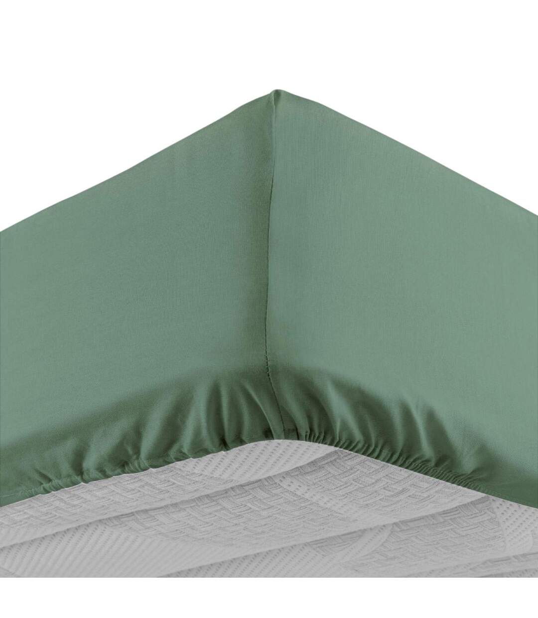 Drap Housse Lina 180x200cm Vert Cèdre-1
