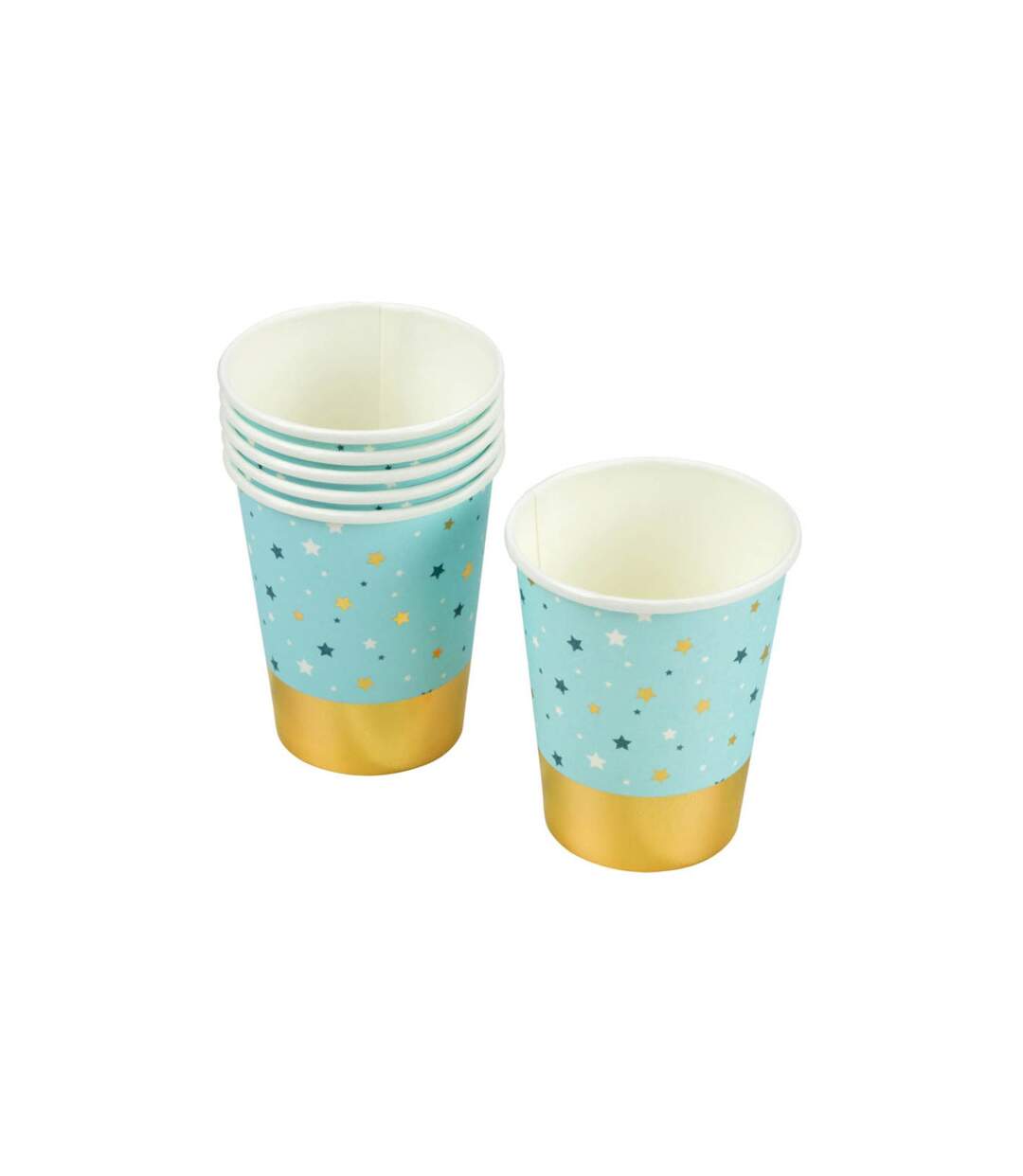Lot de 6 Gobelets en Carton Mark 25cl Bleu-1