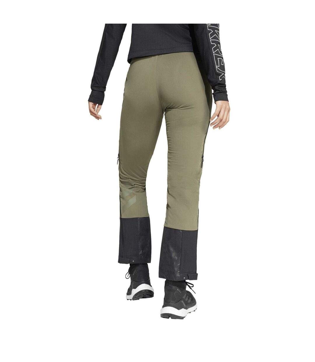 Womens/ladies Xperior Fast Contrast Panel Ski Trousers Olive Strata Adidas-3