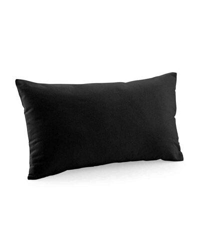 Westford Mill Cotton Canvas Square Throw Pillow Cover (Black) (50cm x 50cm)
