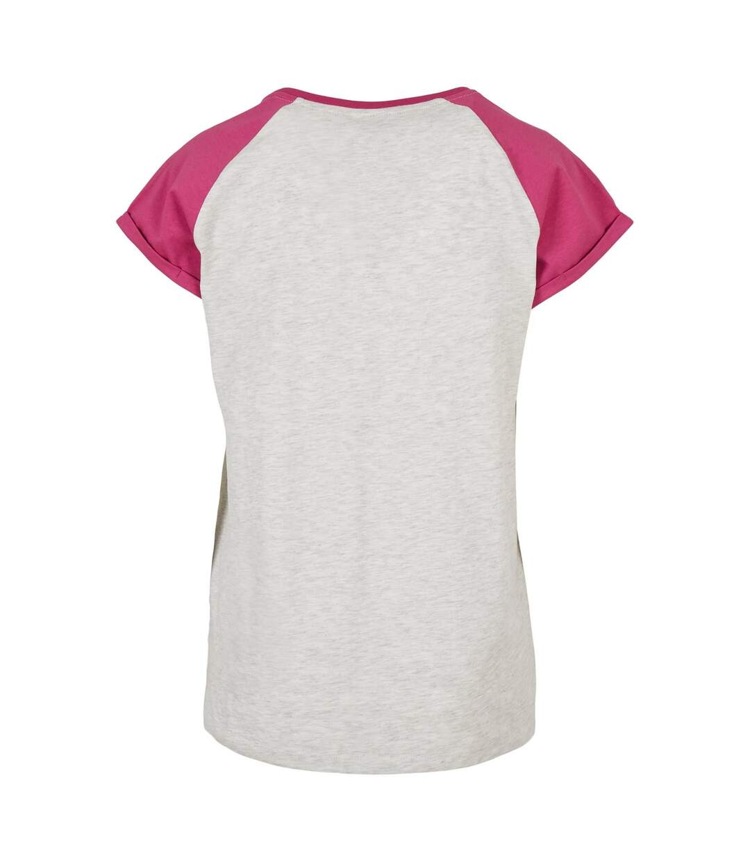 T-shirt Manches Raglan Motif/style Contrasté Femme Gris Clair Violet Vif Urban Classics-2