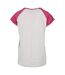 T-shirt Manches Raglan Motif/style Contrasté Femme Gris Clair Violet Vif Urban Classics-2