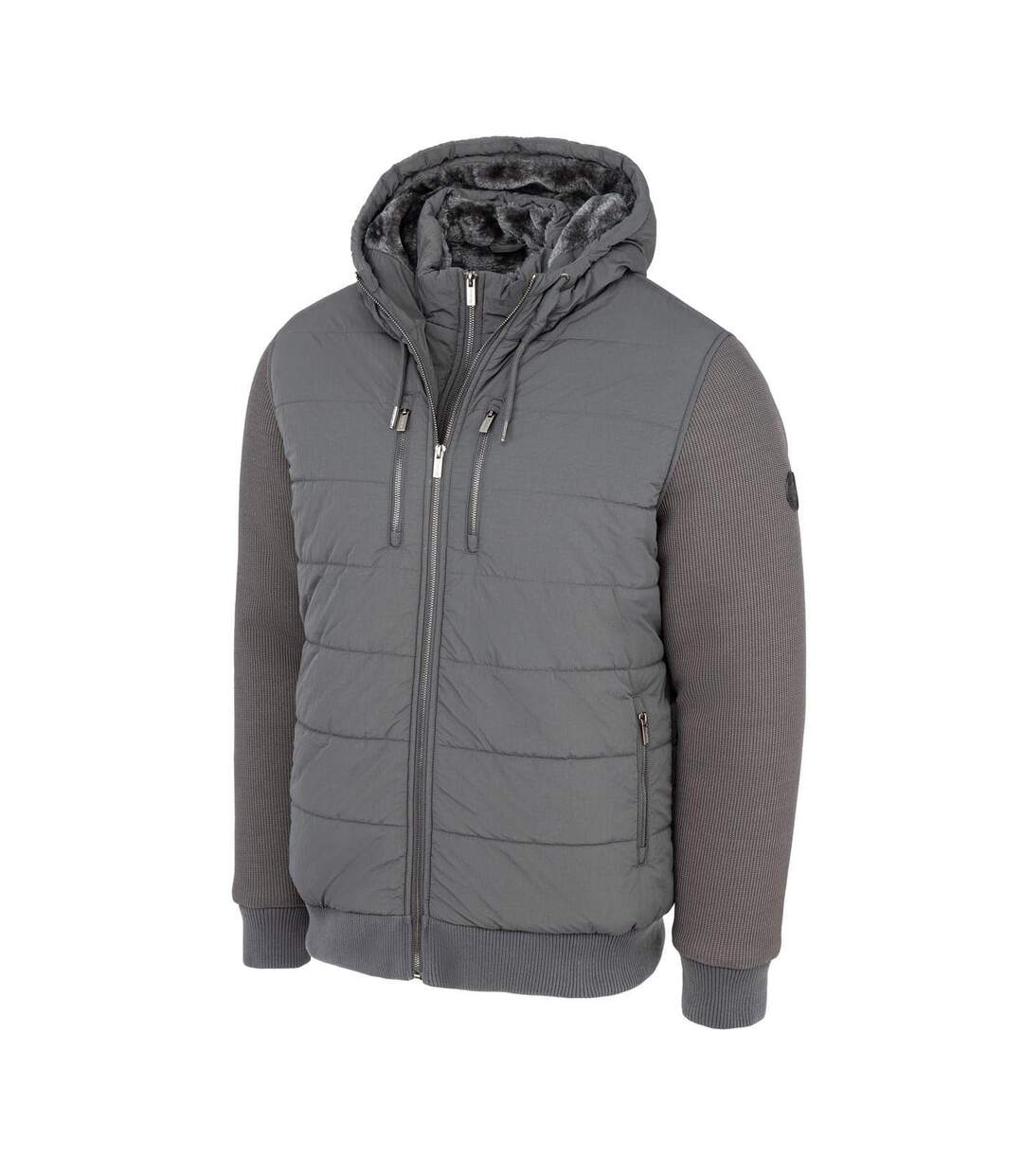 Mens Sartorial Padded Jacket Charcoal Firetrap-3
