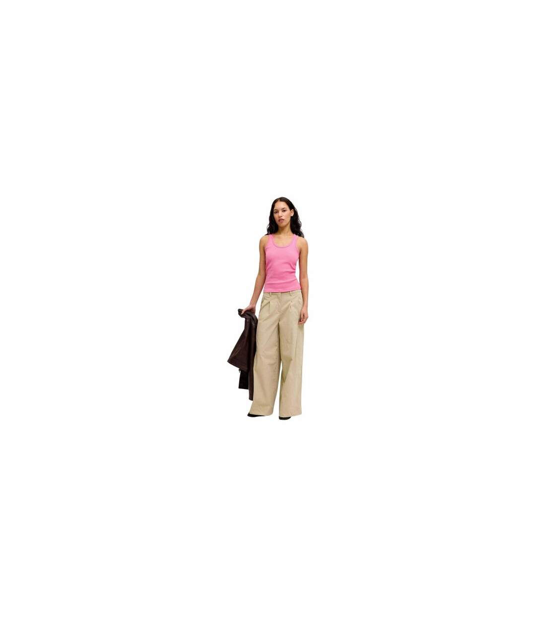 Débardeur Motif/style Côtelé Frida Femme Bleu Clair JJXX-1