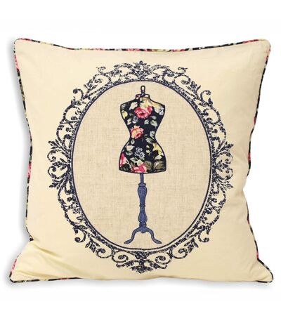 Riva Home Victoria Mannequin Cushion Cover (Navy) (18 x 18 inch)