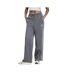 Womens/ladies 3 Stripes Mid Rise Wide Leg Trousers Grey Adidas-3
