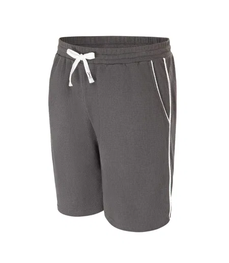 Mens Cotton Blend Shorts Dark Grey Fabric