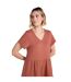 Womens/ladies Iris Textured Dress Rust Animal-3