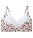 Soutien-gorge sans armatures grand maintien blanc imprimé Ella-1